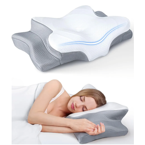 Cervical Neck Pillow for Pain Relief Ergonomic Side Sleeper Pillow for Sleeping, Contour Memory Foam Pillows for Neck Support, Cooling Orthopedic Bed Rest Pillow for Back and Stomach Sleepers