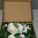 2 Packs Wedding Arch Flowers, 28/20 Floral Swag Flower Arch Arrangement for Wedding Ceremony Backdrop Reception Welcome Sign Background Decoration (White)