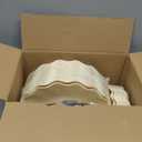 LIYH 50 Pcs Beige Plastic Plates Reusable Unbreakable Dinner Plates Scalloped Plastic Plate Dishwasher Safe Ivory Plate Sets Perfect for Parties Birthday Picnics BPA Free (25Guests)