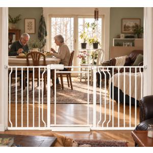 Clear Acrylic Extra Wide Baby Gate and Dog Gate, 57.5-65.7 in Wide