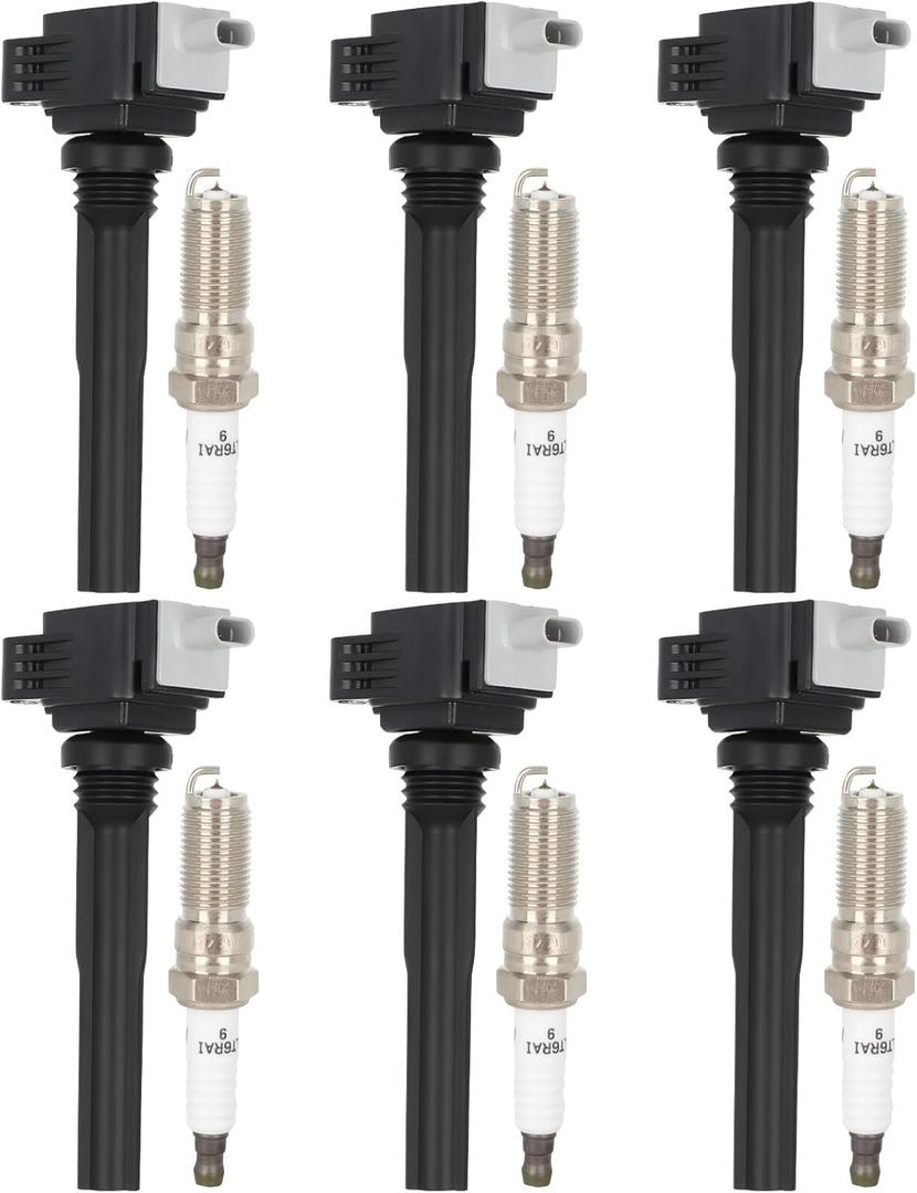 ECCPP UF826 6 ignition coils with 6 iridium Spark Plugs for ford Expedition 2018-2020 for F-150 2017-2011 GT 2017-2020 Navigator 2018-2020 V6 3.5L HL3Z-12029-A E1326 UF826