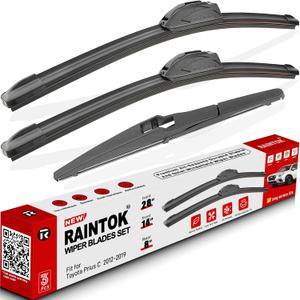 Windshield Wiper Blades Replacement for Toyota Prius C 2012 2013 2014 2015 2016 2017 2018 2019 Original Factory Quality Front Rear Wipers Blade Set for Car - 28" 14" 8" (Piece of 3)