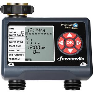 DEWENWILS Sprinkler Timer 2 Zone, Water Timer for Garden Hose, Programmable Hose Timer Faucet Watering with Automatic/Rain Delay/Manual Mode, Outdoor Irrigation Controller for Lawn, Yard