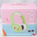 2pcs Icon Headphones Summer Style Cute Icon Features ,For Kids TeensGreen