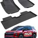 3 Pcs for Chevy Equinox Floor Mats Fuel Version (Not for EV) 2025, for GMC Terrain All Weather Cargo Liners Car Rubber Carpet for Chevrolet Equinox 2025 Interior Accessories