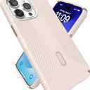 Speck Presidio 2 Grip iPhone 15 Pro Max Case - MagSafe and ClickLock - Bone/Gold