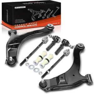 A-Premium Set of 8, Front Lower Control Arm, Sway Bar Link, Inner Outer Tie Rod End, Compatible with Chrysler PT Cruiser 2001-2010, Dodge Neon 2001-2005