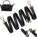 SOPROM Crossbody Strap for Longchamp Pouch with Handle Mini Bag Adjustable Conversion Replacement Kit for Long Champ (Black)