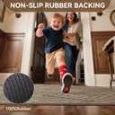 Door Mat Indoor Outside Entrance 24"x35", Low-Profile Non Slip Outdoor Inside Doormat Entryway Mat, Dirt Resistant Absorbent Front Porch Welcome Entry Mats, Washable Easy Clean, Brown