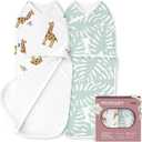 Momcozy Swaddles for Newborns, Quiet Fastener Swaddle Suitable for Infant 0-3 Months, New-Parent-Friendly Sleep Sack, Reduce Startle Reflex, Newborn Boys Girls Registry Essentials, 2-Pack, Bravery