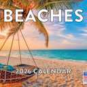 2 x Beach Calendar 2026 Tropical Beaches Gifts For Beach Lovers Ocean Island Monthly Wall Calender 12 Month | American Made In The USA