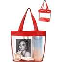 Clear Bags for Women Men, Stadium Approved Clear Handbag Zip Lunch Bag Clear Shoulder Bag for Concert 10pcs