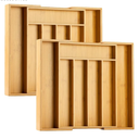 Kitchen Silverware Drawer Organizer and Storage Flatware Cutlery Utensil Holder Spice Rack Containers Bathroom Counter Cabinet Office Desk Makeup Drawer Tray Kitchen and Dining Tools Decor Accessories