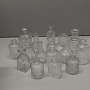 Glass Bud Vases Set of 16 - Assorted Small Mini Glass Vases for Flowers, Crystal Vintage Vase Set, Bulk Centerpieces for Table Dcor, Wedding, Home and Events (Clear, 16 Pcs)