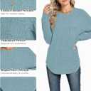 4 x Motarto Lightweight Sweaters for Women Tunic Ribbed Tops Pull Over Casual Long Sleeve Shirts Plus Size Top for Daily Wear (X-Large)