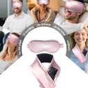 2 Packs Cooling Eye Mask and Neck Ice Pack Wrap,Hot Cold Compress Ice Pack for Neck,Cold Gel Cooling Mask for Sleep,Reusable Ice Eye Mask Cold Compress for Puffy Eyes,Pink