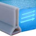 Collapsible Shower Threshold Water Dam Water Barrier for Shower and Retention System and Keeps Water Inside Threshold Dry and Wet Separation Suitable for Bathroom and Kitchen (39Inch, Gray)