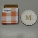 Ceramic Jewelry Tray Initial Ring Dish Personalized M-Monogrammed Engagement Wedding Gifts,Decorative Jewelry Holder for Friends,Sister,Birthday Mother's Day Christmas for Women,Ceramic White