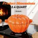Wood Stove Steamer, Cast Iron Fireplace Humidifier, 2.4 Quart Capacity, Pumpkin Wood Stove and Fireplace Accessories for Decoration and Gifts