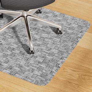 Yecaye Office Chair Mat for Hardwood Floor,30" x 48" Under Computer Desk Floor Protects for Rolling Chair,Non Slip PVC Woven Gaming Chair Mat,Not for Carpet (Lightgrey, 30" x 48")