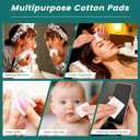 Cotton Pad Holder Christmas Birthday Gifts Sets For Women,Automatic Reusable Square Dustproof Waterproof Cosmetic Bathroom Pad Dispenser include Headband,Wrist Bands,Hair Clips Scented Candles (White)