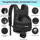 Pawaboo Pet Dog Front Carrier Backpacks, Legs Out Pet Carrier Backpack for Dogs, Adjustable Dog Chest Carriers Purse for Small Medium Dogs Hands Free for Travel Hiking Cycling Camping, M, Black
