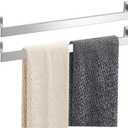 JOPOFI 2 Piece Towel Bar - 23.6 Inch Bathroom Towel Holder - Brushed Nickel