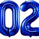 Navy Blue Number 2025 Balloons, 40" Large Navy Blue 2025 Balloons Helium Mylar Foil Balloons for 2025 New Year Christmas Graduation Party Decoration