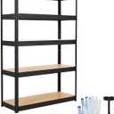 Garage Storage Shelves,36x24x72 Heavy Duty Garage Shelving Metal Adjustable Garage Shelves,5-Tier Adjustable Shelving Units,Loads 2000 LBS,Metal Storage Utility Racks for Warehouse,Pantry, Basement