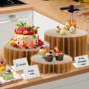 Buffet Risers Food Risers for Buffet Table Acrylic Risers Display Stands Tall Cake Stands Cylinder Stands for Party Pedestal Cake Stand Dessert Table Display Set Cupcake Stands Cupcake Display (Golden)