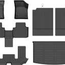 Binmotor-All Weather Floor Mats & Cargo Liner for Volkswagen Atlas 2018-2025(6 Passenger Bucket Seating), 3 Rows Full Set Car Mats TPE, Heavy Duty Car Floor Liners Guard for VW Atlas Accessories