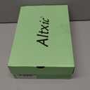 Altxic Women's Closed Round Toe Hollow Out Vamp Ankle Strap Buckle Low Block Chunky Heels Sandals Camel 6.5-7 US