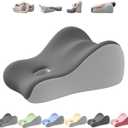 KUYOVORA Memory Foam Wedge Pillow Intimacy Couples Pillow, Pregnant Ergonomic Contoured Position Pillow for Sleeping & Reading, MultiFunctional Bed Pillow Back Support Cushion All Grey