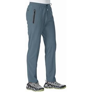 TBMPOY Men's Lightweight Hiking Travel Pants Athletic Outdoor Sports Elastic Waist Water Resistant Sweatpants 2 Pockets, Size M