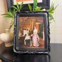 Vintage Picture Frames 8x10 Ornate Black Antique Picture Frames with Glass Front for Wall Mount or Tabletop Gallery Wall Decor Victorian Home Decor with Floral Design, Black