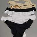 Wealurre Women's Microfiber Low Rise No Show Thong Pantie (L)
