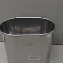 mDesign Small Metal Oval 2.5 Gallon Trash Can, Decorative Wastebasket, Garbage Trashcan DustBin for Bathroom, Bedroom, Bedroom, Kitchen, Office, Waste, Refuse, Recycling, Vivi Collection, Chrome