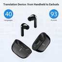 Timekettle M3 Language Translator Earbuds,Two-Way Translator Device with APP for 40 Languages Online,Voice Bluetooth Translator Earbuds,Compatible with iOS,Android (Online Version) Black