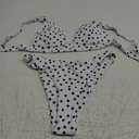Bathing Suits for Women Deep V Neck Sexy Two Piece Bikini Sets for Women Thong Halter Cheeky Swimsuit M