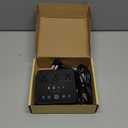 JACKYLED Alarm Clock with 4 USB Chargers Power Strip 3 Outlets 1700J Surge Protector Nightstand Dimmable Digital Clock with Dual Alarm and Snooze Function for Bedroom, Full Screen LED Display (Black)