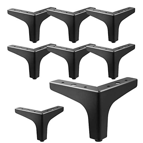 AODIOU Furniture Legs Modern Feet: Couch Legs Replacement Set of 8 - Metal Sofa Legs 6 Inch Heavy Duty