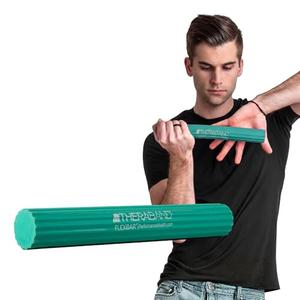 THERABAND FlexBar, Tennis Elbow Therapy Bar, Relieve Tendonitis Pain & Improve Grip Strength, Resistance Bar for Golfers Elbow & Tendinitis, Green, Medium, Intermediate
