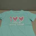 BQG 100 Days of Loving School Shirt Teacher Life Shirt, L, 100days Cyan