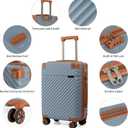 Cosbarn Luggage Sets 5 Piece with TSA Lock Spinner Wheels, Unisex Hard Case ABS Suitcase Set, Hardshell Lightweight Waterproof Travel Hardside Suitcases with Wheels for Women Men, Sky Blue