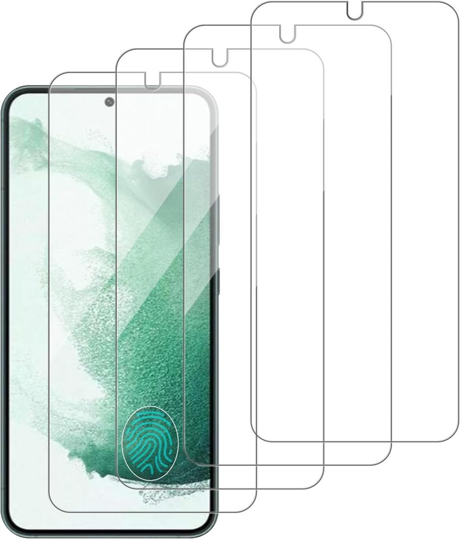 4 Pack Glass Screen Protector Compatible for Samsung Galaxy S22 plus / S22+ / SM-S906U [9H Hardness]-HD Screen Tempered Glass, Scratch Resistant,Easy Install [Case Friendly]