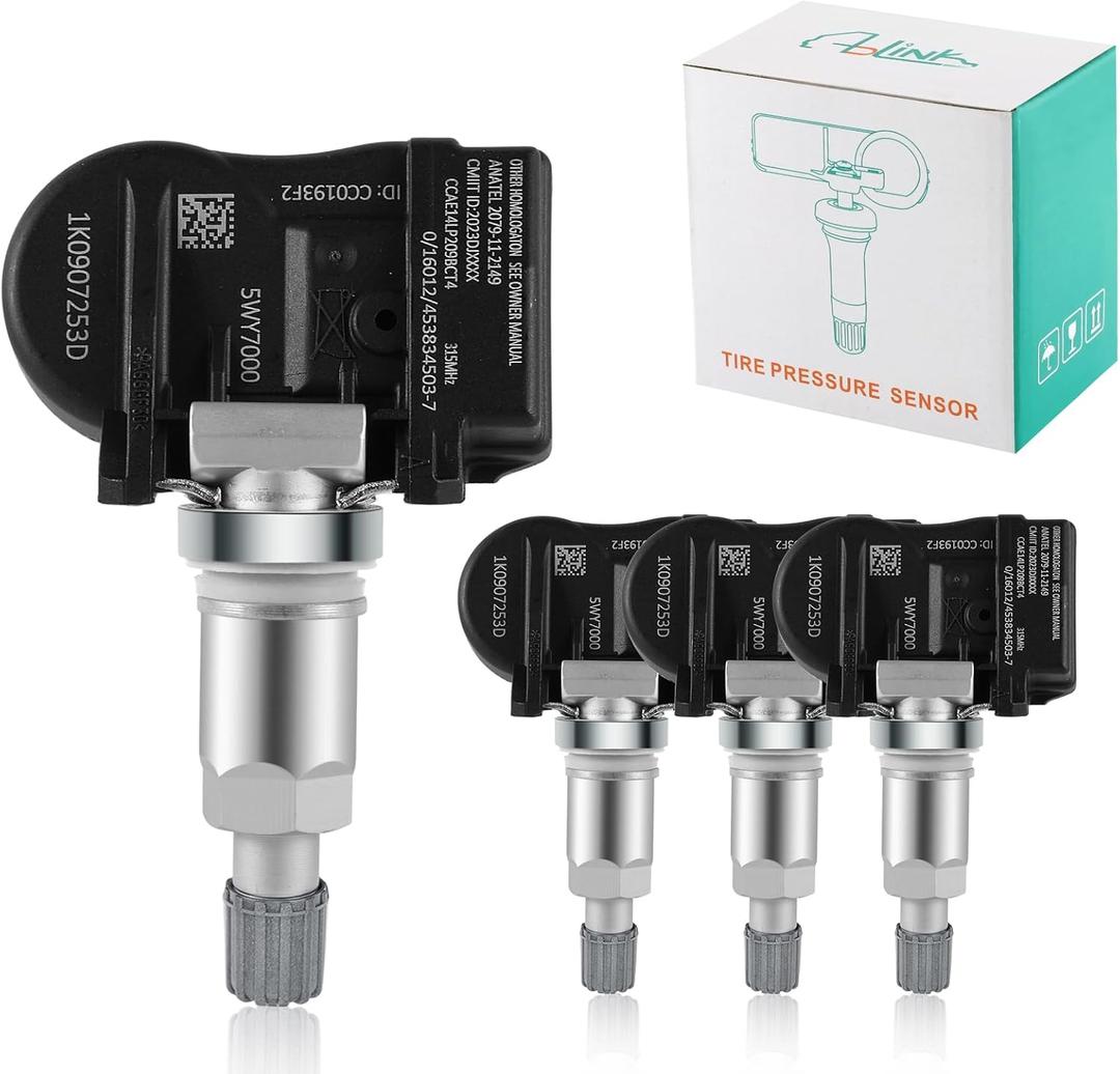 1K0-907-253D Tire Pressure Monitoring System TPMS Sensors for 2006-2013 Audi A3 A4 A5 Q5 TT, VW Beetle CC EOS GLI Golf GTI Jetta Passat R32 Rabbit 18 Wheels Rabbit Tiguan