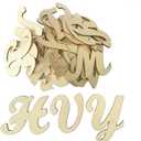 3 Inch 284 Pieces Wooden Letters Unfinished Wood Letters for Crafts Cursive Alphabets with Extras