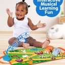 Coogam Musical Cars Play Mat for 1 2 3 Year Old Toddlers Easter Basket Stuffers, Soft Pull-Back Vehicle Set with Farm Animals Playmat Rug, Baby Fine Motor Montessori Toys Game