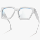 livho Oversized up to 99% Blue Light Blocking Glasses for Woman - Rectangle Fashion Glasses for Computer, Chic Preppy Frame, White 