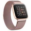 STAINLESS STEEL MESH BAND FOR USE WITH FITBIT VERSA ROSE GOLD - New